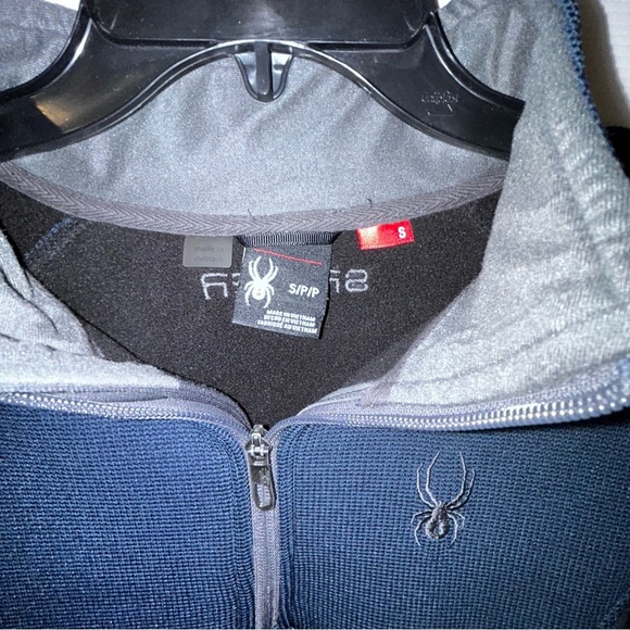 Spyder Blue and Gray Quarter-Zip Pullover Size Small - Picture 2 of 6
